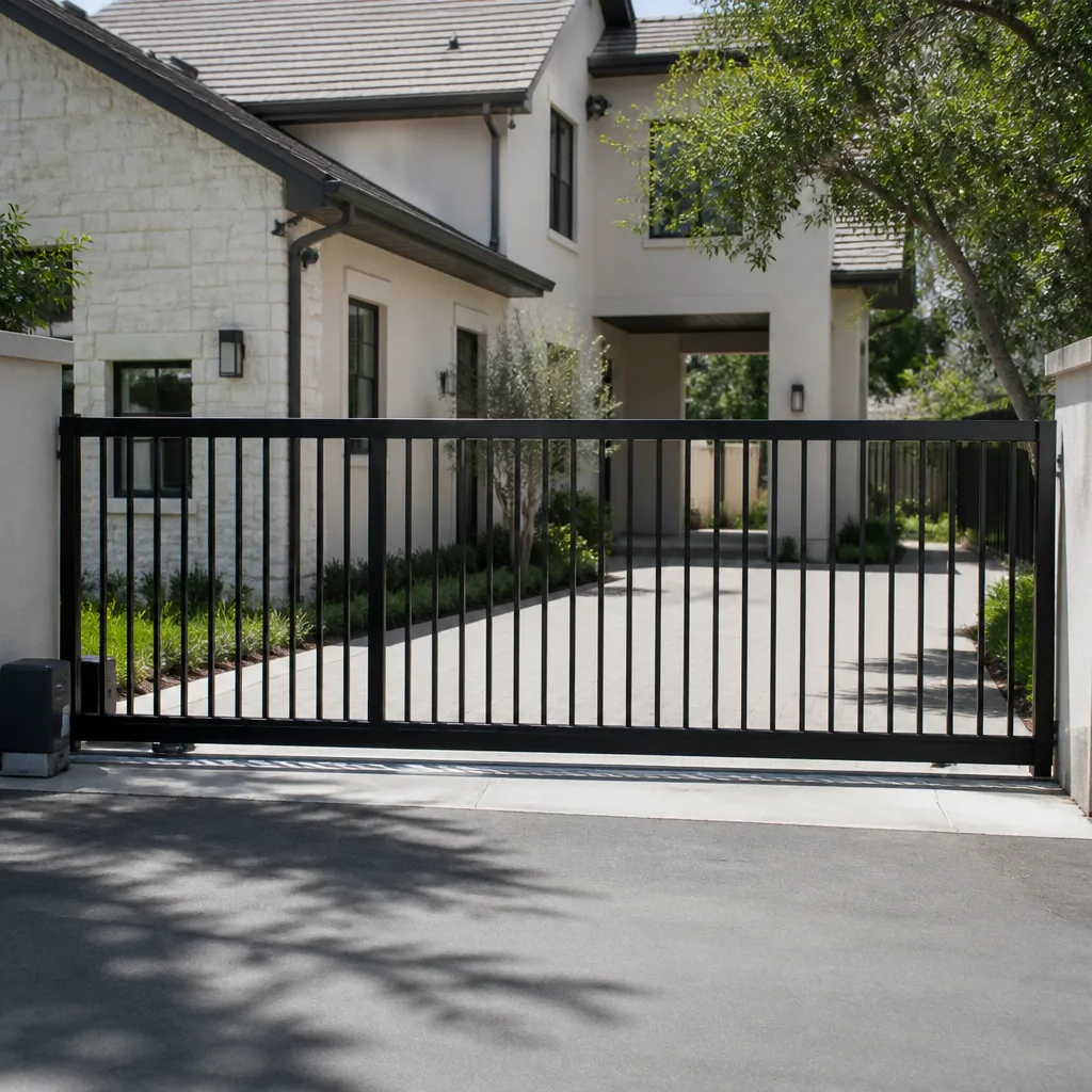 Sliding driveway gates